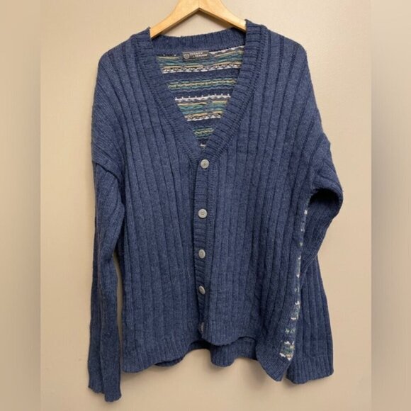 Tiffany & Tomato 100% Shetland Wool Vintage Knit Cardigan - Picture 3 of 8